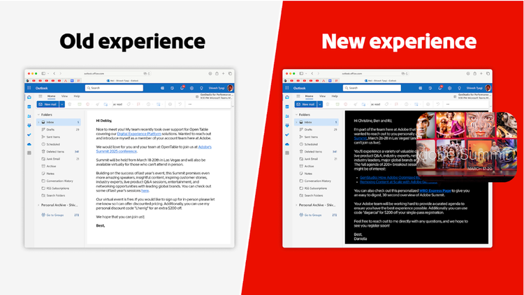 Screenshot of Adobe Express in use.