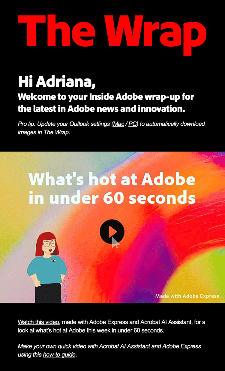 Screenshot of Adobe Express in use.
