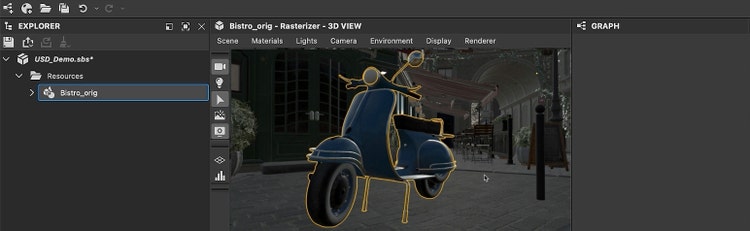 Designing materials in context with your 3D project