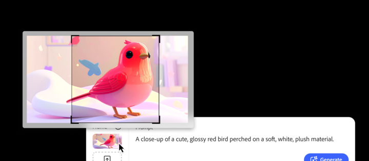 Image of Firefly's new video capabilities including a prompt.