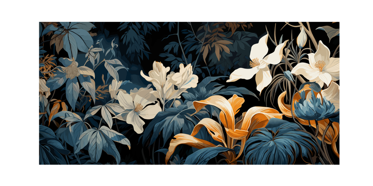 Floral image created leveraging Adobe Illustrator's Generative Expand.