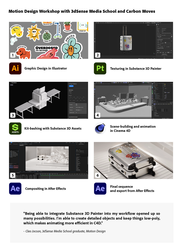 Motion Design Workshop with 3dSense Media School and Carbon Moves.