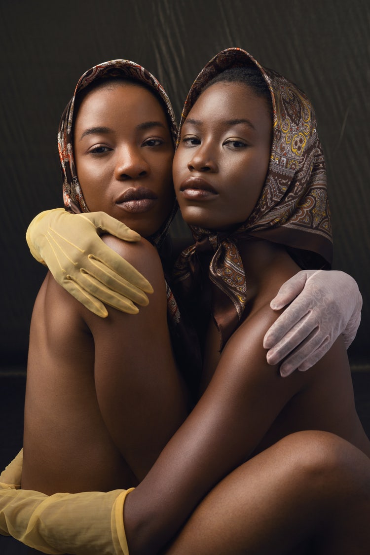 Photograph of two women embracing, taken by photographer Joel Rodriguez.