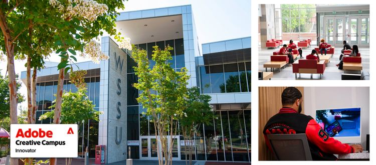 Images of the campus of Winston-Salem State University.