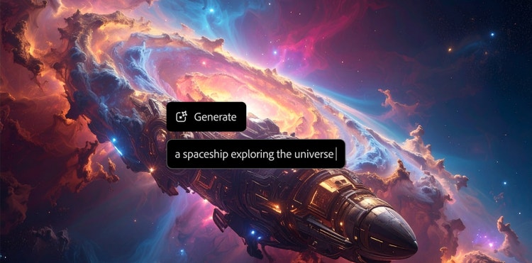 Adobe Firefly generating a prompt given.