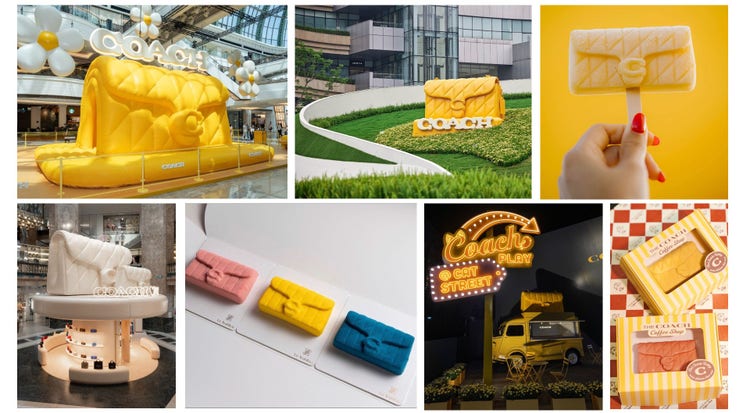Images of Coach handbags created using Substance 3D.