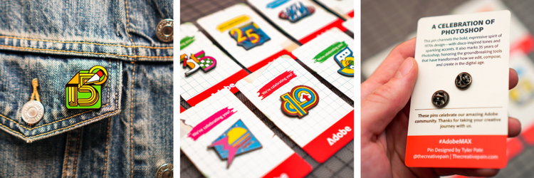 Adobe MAX Pins.