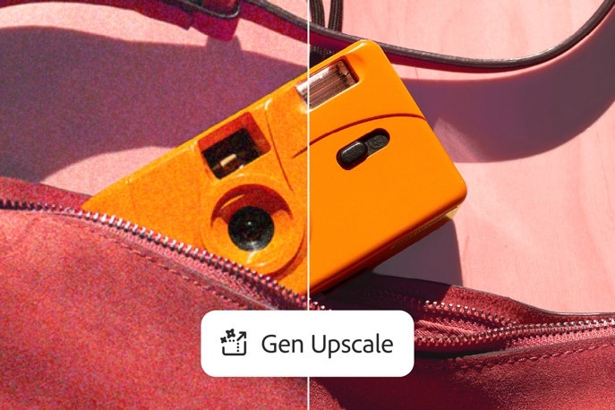 A close-up of a camera from Gen Upscale.