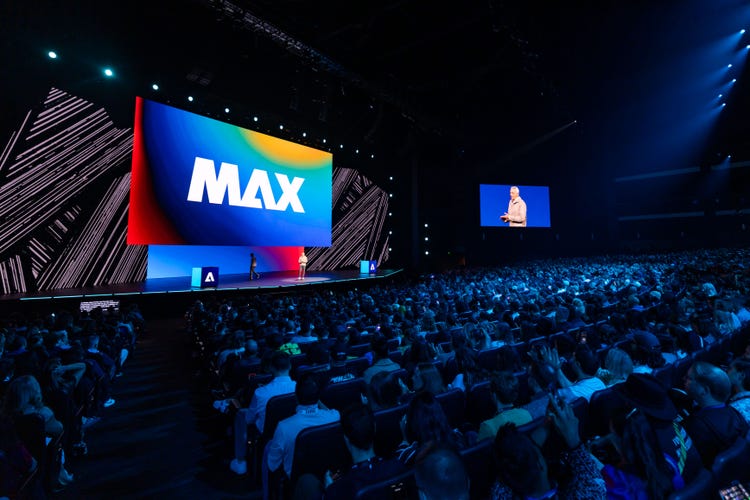 Adobe MAX stage.
