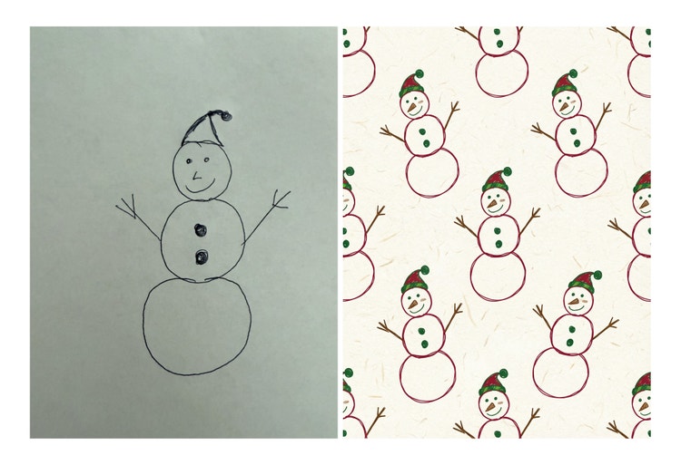 Snowman pattern.