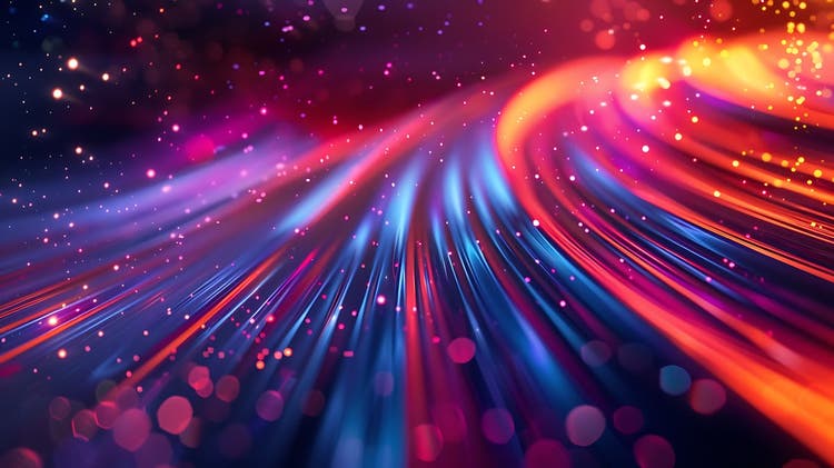 Digital Transformation Abstract Colorful Lines Growth Leadership