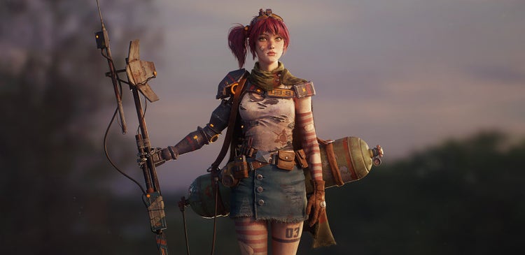 Image of a woman created using Substance 3D Painter.