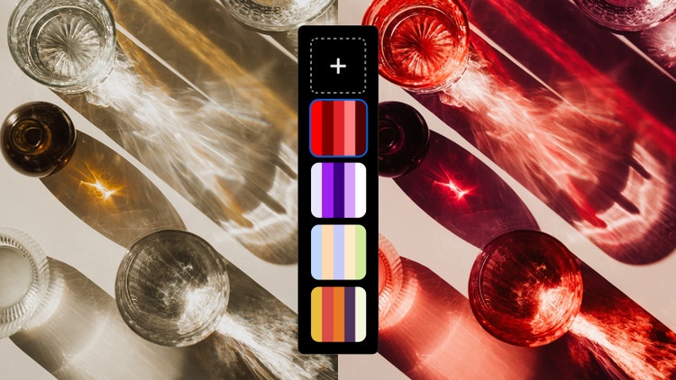 Adobe Stock image of different colored glass cups.