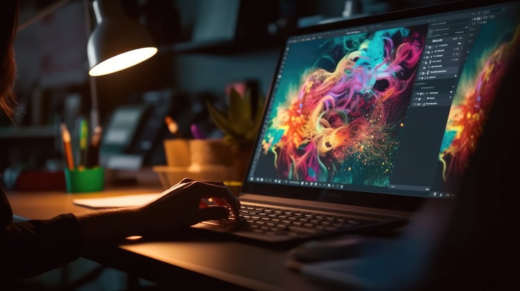 Colorful computer screen