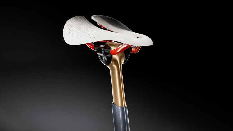 Image of Trek high performance bike seat created using Adobe Substance 3D.