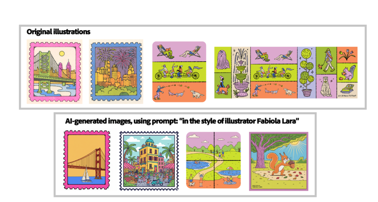 Illustraions of stamps