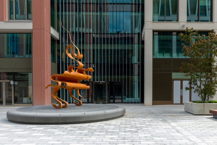 Sculptor Nick Hornby's artwork on display.