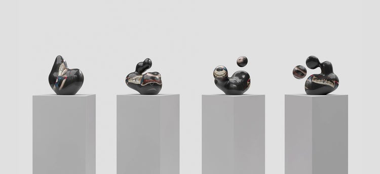 Sculptor Nick Hornby's artwork on display.