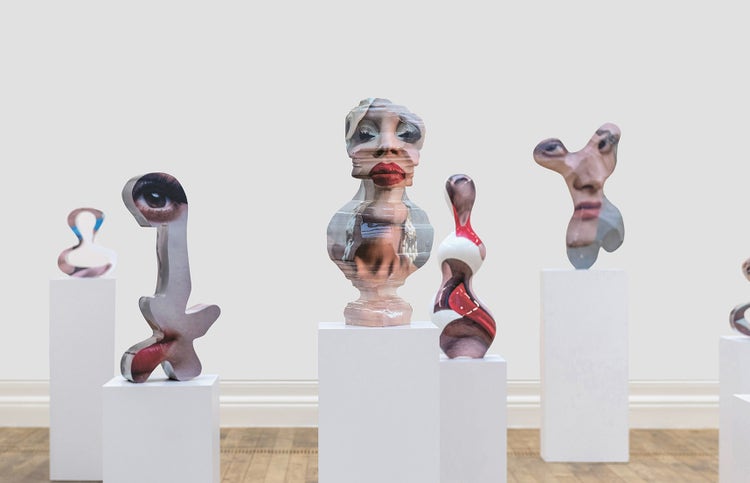 Sculptor Nick Hornby's artwork on display.