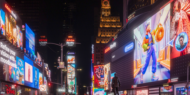 Image of Time Square at night.