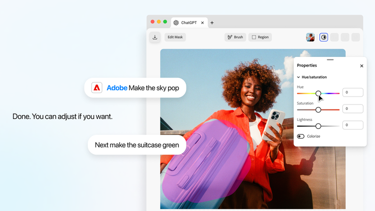 Introducing interactive editing controls for the Adobe plugin in ChatGPT