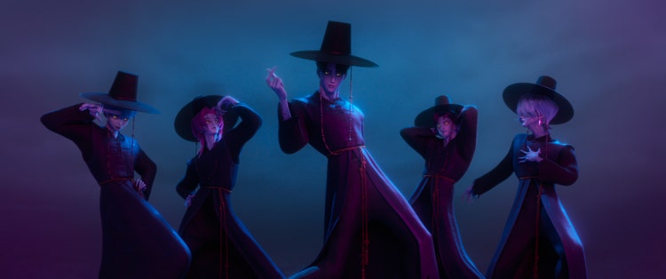 Stil image from the movie "KPop Demon Hunters".