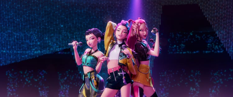 Stil image from the movie "KPop Demon Hunters".
