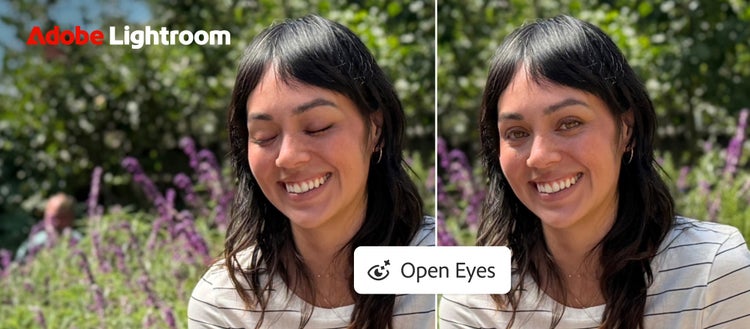 Adobe Lightroom Open Eyes.
