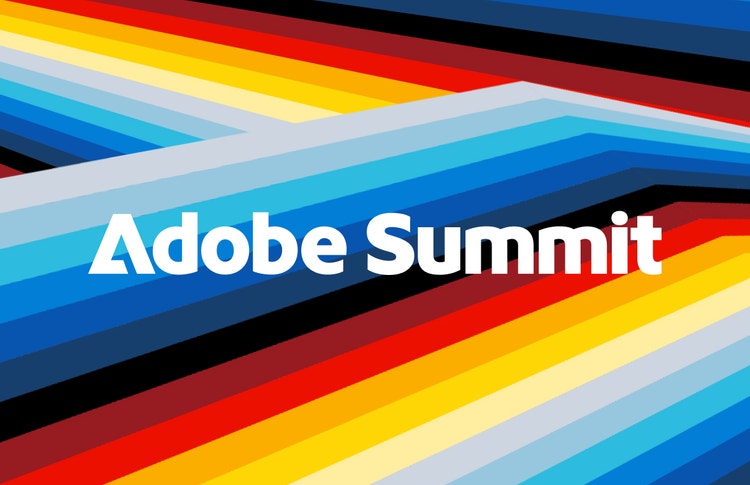Adobe Summit on colorful background.