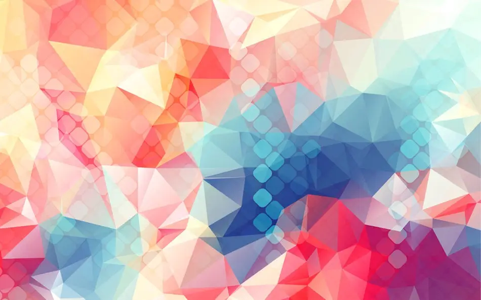 low poly double exposure abstract background square pixel mosaic