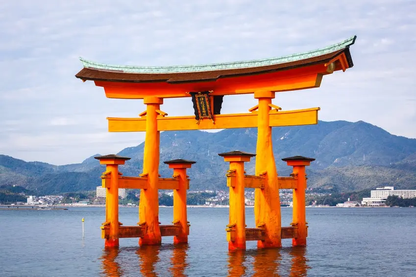 The floating Torii Gate, Miyajima island, Hiroshima, Japan