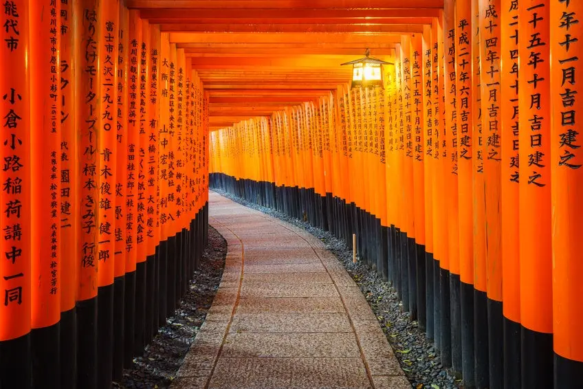 Torii gates, Fushimi Inari Shrine, Kyoto, Japan