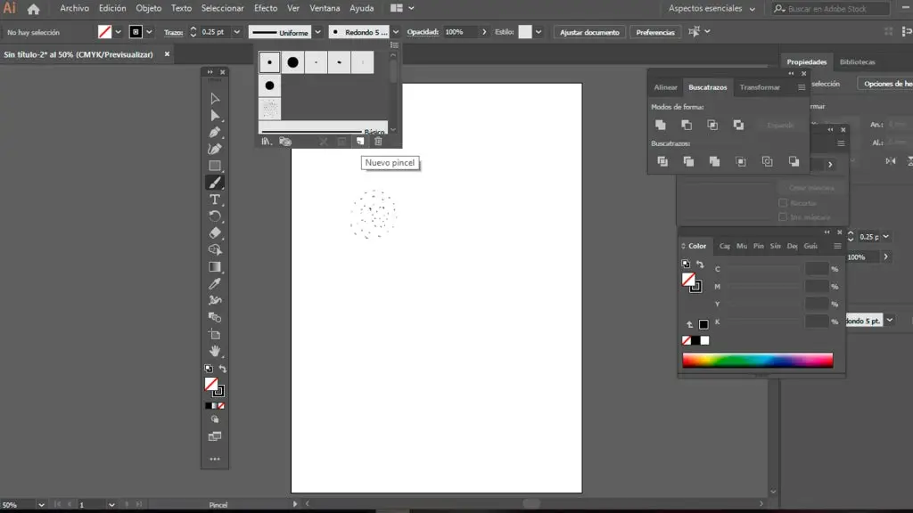 Creacion de un nuevo pincel, Adobe Ilustrator