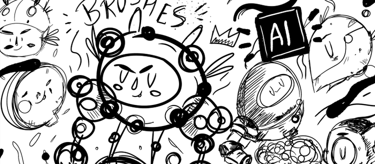 Creacion de formas y dibujos con los pinceles de Adobe illustrator