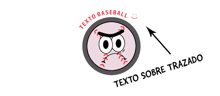 ilustracion de una pelota de tennis enojada con texto sobre su trazado