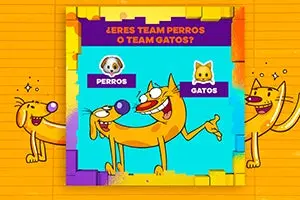 ilustracion de cat dog personajes de programa animado de nickelodeon