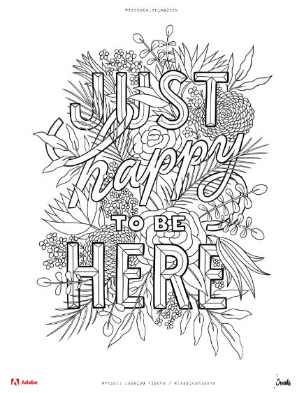 ilustracion de una frase para colorear