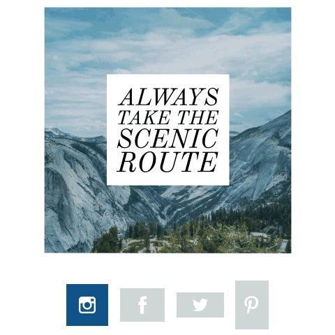 imagen con frase always take the scenic route