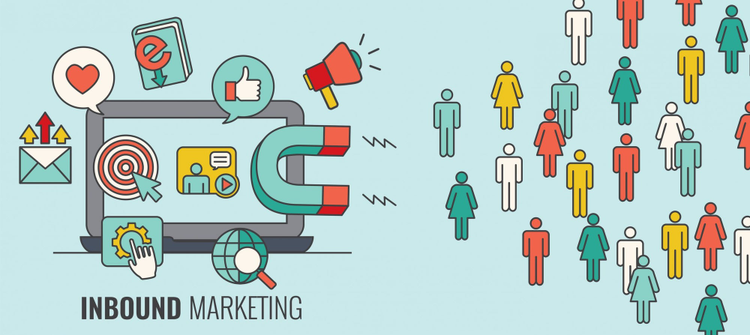 ilustracion de diferentes iconos de marketing