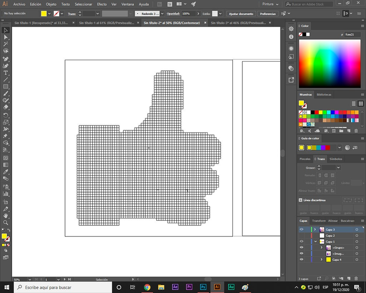 ilustracion de una mano humana en la mesa de trabajo de illustrator verificacion de pixeles