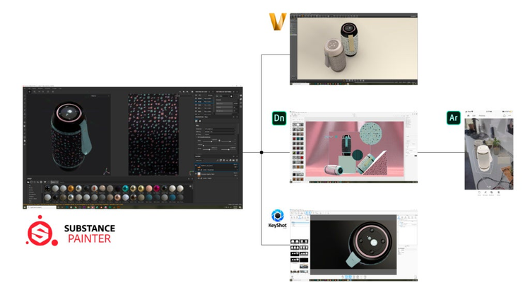 diseno de producto en substance painter