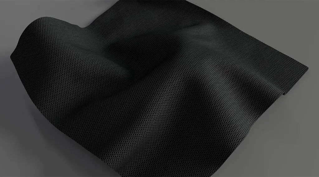 Digitalizacion de txtura color negro para la fabricacion de asientos para el interior de un coche 