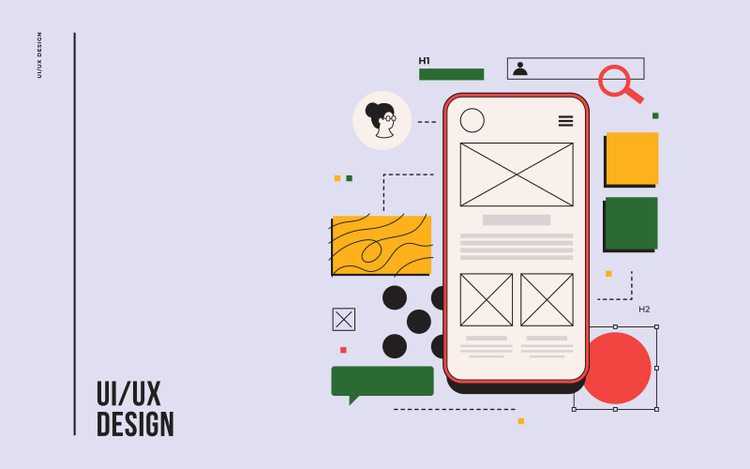 Ilustracion telefono celular, Prototipo interactivo con Adobe XD