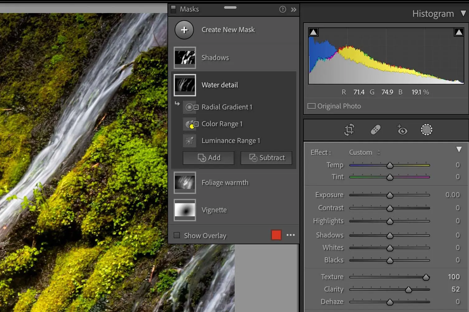 The new Masks panel in Lightroom Classic.