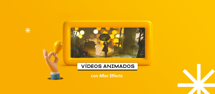 Ilustración de una escena lluviosa, un personaje está debajo de una sombrilla