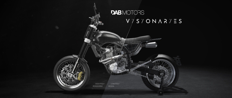 render de una motocicleta en adobe substance