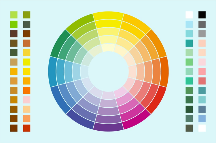 paleta de color ejemplos de composicion visual