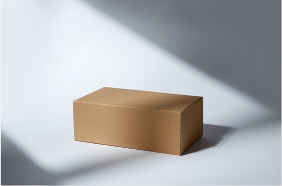 Image of a brown box created using generative AI in Adobe Illustrator.
