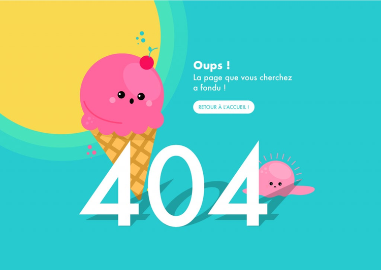 Webdesign - Page 404 glace