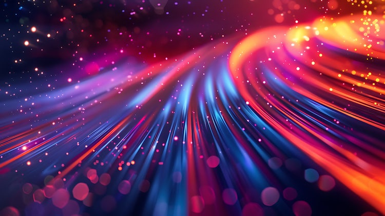 Digital Transformation Abstract Colorful Lines Growth Leadership